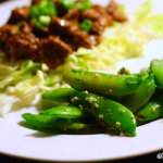 Sugar Snap Peas with Ginger Sesame Dressing