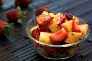 Minted Strawberry Melon Salad