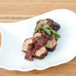 coffee-rubbed pork tenderloin with blueberry sauce