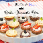 Red, White & Blue Mini Ricotta Cheesecake Bites
