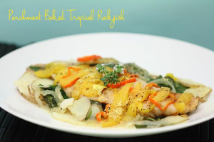 Parchment Baked Tropical Rockfish