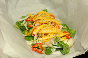 Parchment Baked Tropical Rockfish