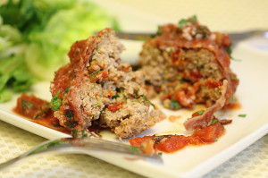 Prosciutto Wrapped & Stuffed Turkey Meatloaves