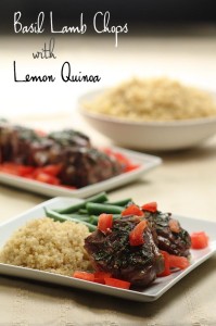 Basil Lamb Chops with Lemon Quinoa