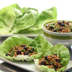 Blueberry Balsamic Chicken Lettuce Cups