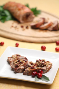 Cranberry Walnut Stuffed Pork Tenderloin