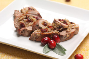 Cranberry Walnut Stuffed Pork Tenderloin