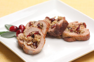 Cranberry Walnut Stuffed Pork Tenderloin
