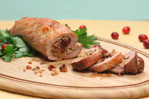 Cranberry Walnut Stuffed Pork Tenderloin
