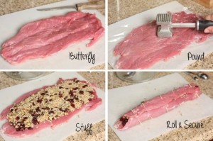 Cranberry Walnut Stuffed Pork Tenderloin
