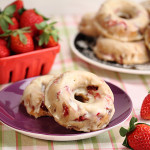 Baked Strawberry Balsamic Donuts