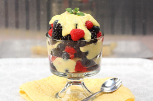 Fresh Berries with Mango Cream