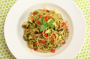 Pistachio Pesto Pasta Salad