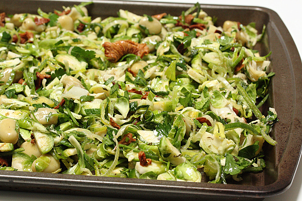 Roasted Green Salad with Chanterelles
