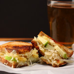 Irish Stout Grilled Cheese with Sauerkraut & Apples