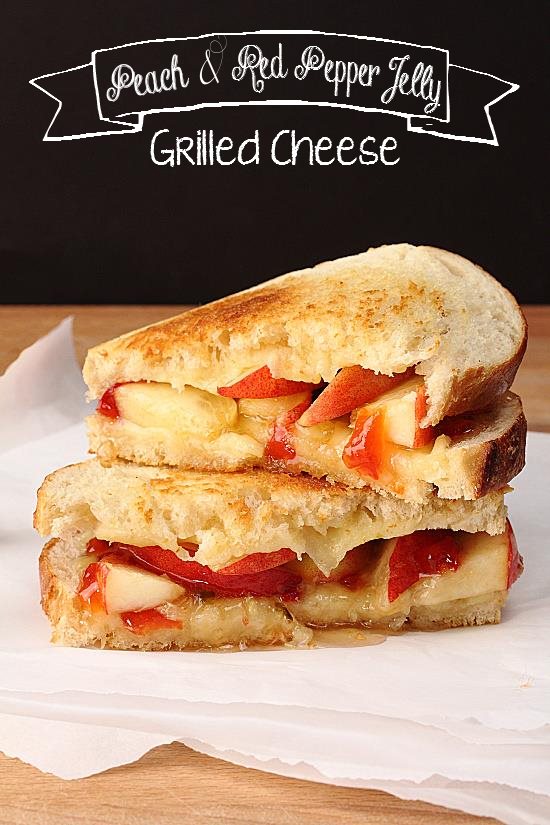 Peach & Red Pepper Jelly Grilled Cheese