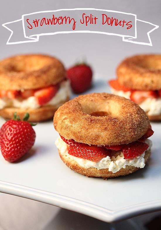 Strawberry Split Donuts