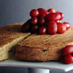 Gluten-Free Chestnut Cake with Beet Grape Sauce