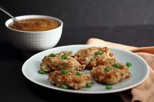 Allergen-free Potato Latkes with Pear Mandarin Sauce