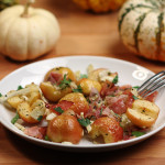 Roasted Crimson Gold Apples with Fennel & Prosciutto