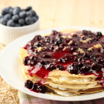Whole Wheat Crepe Stack with Blueberry Sauce